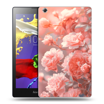Силиконовый чехол на Lenovo Tab 3 7 Essential с принтом Розы цветы