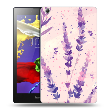 Силиконовый чехол на Lenovo Tab 3 7 Essential с принтом цветы лаванда