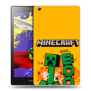 Силиконовый чехол на Lenovo Tab 3 7 Essential с принтом Майнкрафт Minecraft