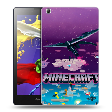 Силиконовый чехол на Lenovo Tab 3 7 Essential с принтом Майнкрафт Minecraft