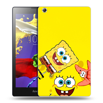 Силиконовый чехол на Lenovo Tab 3 7 Essential с принтом Спанч боб Спанчбоб