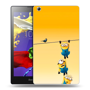 Силиконовый чехол на Lenovo Tab 3 7 Essential с принтом Миньоны