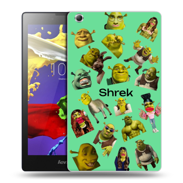 Силиконовый чехол на Lenovo Tab 3 7 Essential с принтом Шрек Shrek