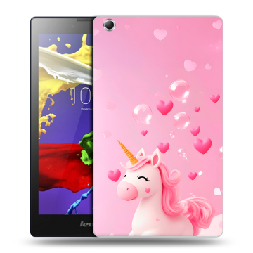 Силиконовый чехол на Lenovo Tab 3 7 Essential с принтом Единорог