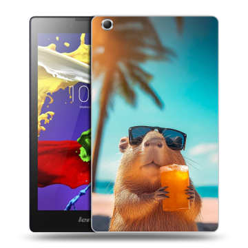 Силиконовый чехол на Lenovo Tab 3 7 Essential с принтом Капибара