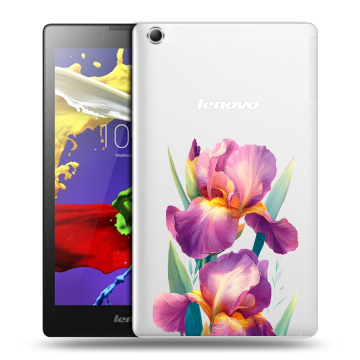Силиконовый чехол на Lenovo Tab 3 7 Essential с принтом Цветы орхидеи