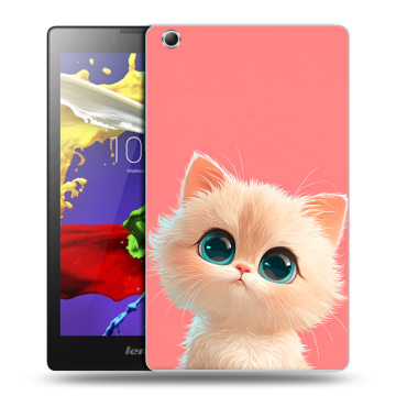 Силиконовый чехол на Lenovo Tab 3 7 Essential с принтом Розовый котенок
