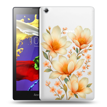 Силиконовый чехол на Lenovo Tab 3 7 Essential с принтом Цветы