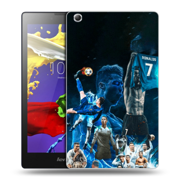Силиконовый чехол на Lenovo Tab 3 7 Essential с принтом Реал Роналдо Силиконовый чехол на Lenovo Tab 3 7 Essential с принтом Реал Роналдо
