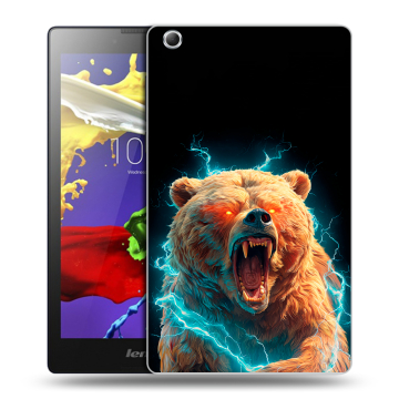 Силиконовый чехол на Lenovo Tab 3 7 Essential с принтом Медведь