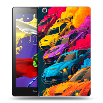 Силиконовый чехол на Lenovo Tab 3 7 Essential с принтом Тачки