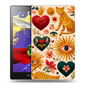 Силиконовый чехол на Lenovo Tab 3 7 Essential с принтом Модный принт