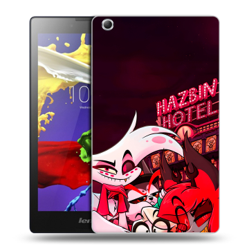 Силиконовый чехол на Lenovo Tab 3 7 Essential с принтом Hazbin Hotel Отель Хазбин