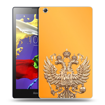 Силиконовый чехол на Lenovo Tab 3 7 Essential с принтом Герб Флаг России