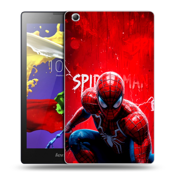 Силиконовый чехол на Lenovo Tab 3 7 Essential с принтом Spiderman Человек паук Силиконовый чехол на Lenovo Tab 3 7 Essential с принтом Spiderman Человек паук