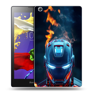 Силиконовый чехол на Lenovo Tab 3 7 Essential с принтом IronMan Железный человек