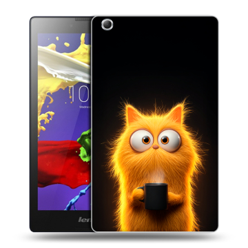 Силиконовый чехол на Lenovo Tab 3 7 Essential с принтом Смешной кот