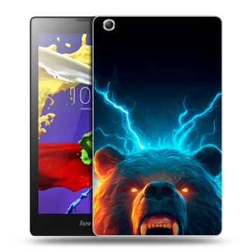Силиконовый чехол на Lenovo Tab 3 7 Essential с принтом Медведь