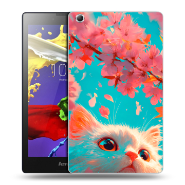 Силиконовый чехол на Lenovo Tab 3 7 Essential с принтом Красивый кот