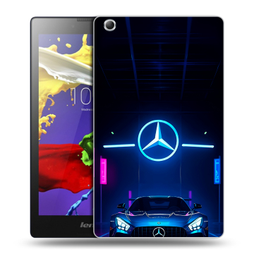 Силиконовый чехол на Lenovo Tab 3 7 Essential с принтом Mercedes Мерседес