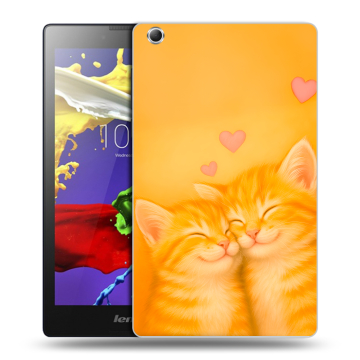 Силиконовый чехол на Lenovo Tab 3 7 Essential с принтом Милые котята