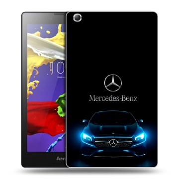 Силиконовый чехол на Lenovo Tab 3 7 Essential с принтом Mercedes Мерседес