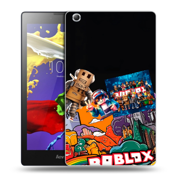 Силиконовый чехол на Lenovo Tab 3 7 Essential с принтом Roblox Роблокс