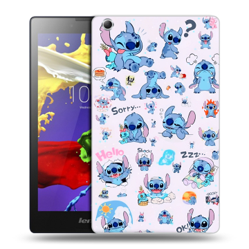 Силиконовый чехол на Lenovo Tab 3 7 Essential с принтом Лило и Стич