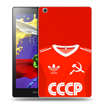 Силиконовый чехол на Lenovo Tab 3 7 Essential с принтом Флаг Герб СССР