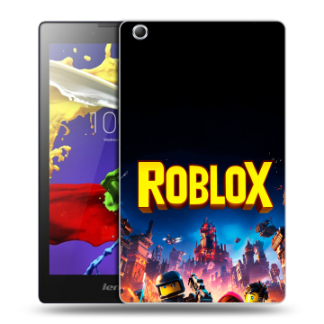 Силиконовый чехол на Lenovo Tab 3 7 Essential с принтом Roblox Роблокс