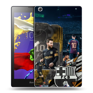 Силиконовый чехол на Lenovo Tab 3 7 Essential с принтом Messi Barcelona