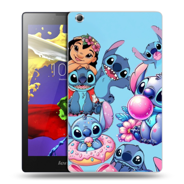 Силиконовый чехол на Lenovo Tab 3 7 Essential с принтом Лило и Стич