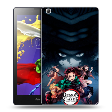 Силиконовый чехол на Lenovo Tab 3 7 Essential с принтом Demon Slayer Клинок рассекающий демонов