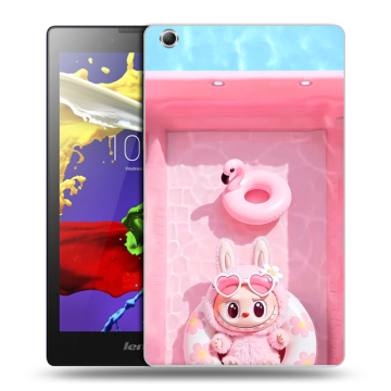 Силиконовый чехол на Lenovo Tab 3 7 Essential с принтом Labubu Лабубу