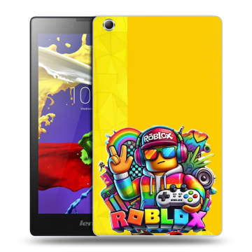Силиконовый чехол на Lenovo Tab 3 7 Essential с принтом Roblox Роблокс