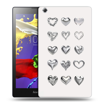 Силиконовый чехол на Lenovo Tab 3 7 Essential с принтом Y2K сердечки