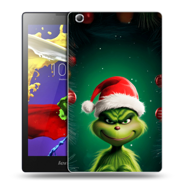Силиконовый чехол на Lenovo Tab 3 7 Essential с принтом Гринч Новый год Рождество