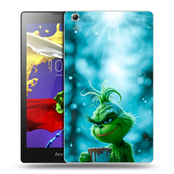 Силиконовый чехол на Lenovo Tab 3 7 Essential с принтом Новый год гринч