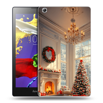 Силиконовый чехол на Lenovo Tab 3 7 Essential с принтом Новый год