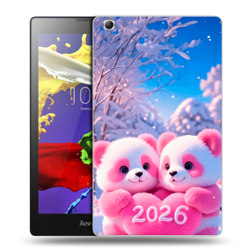 Силиконовый чехол на Lenovo Tab 3 7 Essential с принтом Новый год