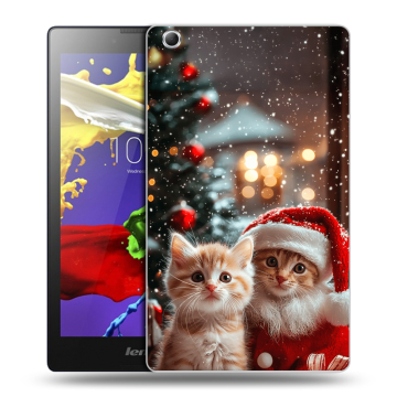 Силиконовый чехол на Lenovo Tab 3 7 Essential с принтом Новый год