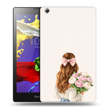 Силиконовый чехол на Lenovo Tab 3 7 Essential с принтом женский