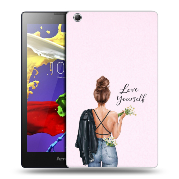 Силиконовый чехол на Lenovo Tab 3 7 Essential с принтом женский