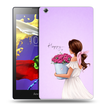 Силиконовый чехол на Lenovo Tab 3 7 Essential с принтом женский