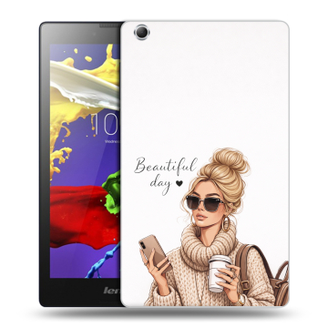 Силиконовый чехол на Lenovo Tab 3 7 Essential с принтом женский