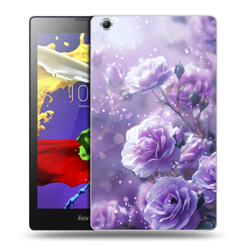 Силиконовый чехол на Lenovo Tab 3 7 Essential с принтом Розы цветы Силиконовый чехол на Lenovo Tab 3 7 Essential с принтом Розы цветы