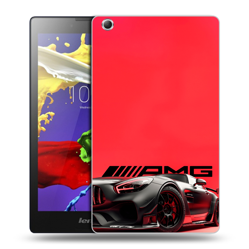 Силиконовый чехол на Lenovo Tab 3 7 Essential с принтом Мерседес Mercedes AMG Силиконовый чехол на Lenovo Tab 3 7 Essential с принтом Мерседес Mercedes AMG