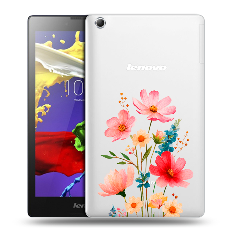 Силиконовый чехол на Lenovo Tab 3 7 Essential с принтом Цветы Силиконовый чехол на Lenovo Tab 3 7 Essential с принтом Цветы