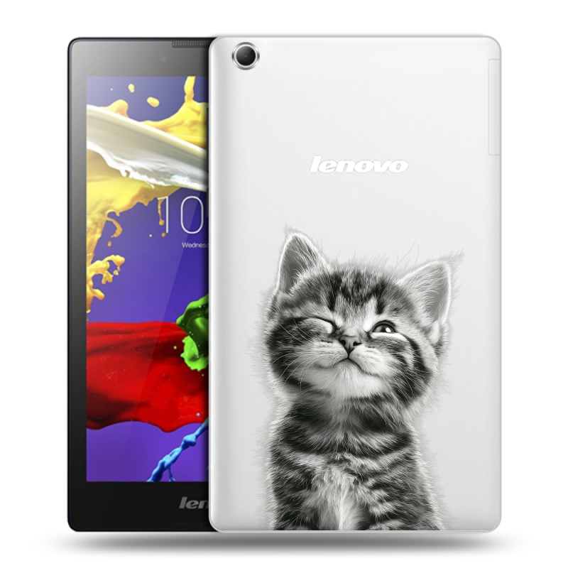 Силиконовый чехол на Lenovo Tab 3 7 Essential с принтом Котенок Силиконовый чехол на Lenovo Tab 3 7 Essential с принтом Котенок