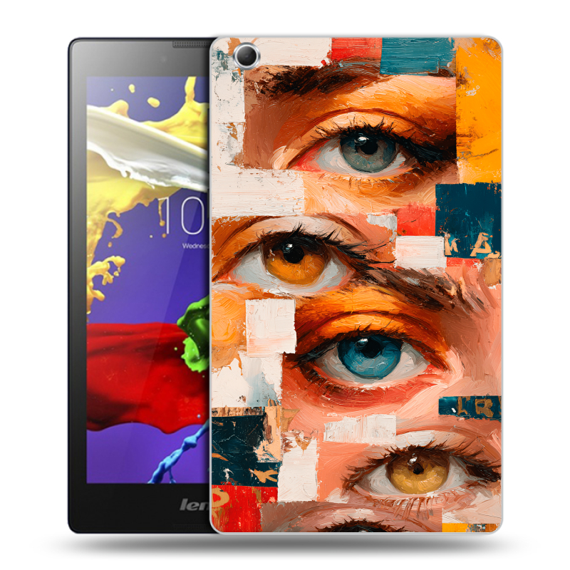 Силиконовый чехол на Lenovo Tab 3 7 Essential с принтом Модный принт Силиконовый чехол на Lenovo Tab 3 7 Essential с принтом Модный принт